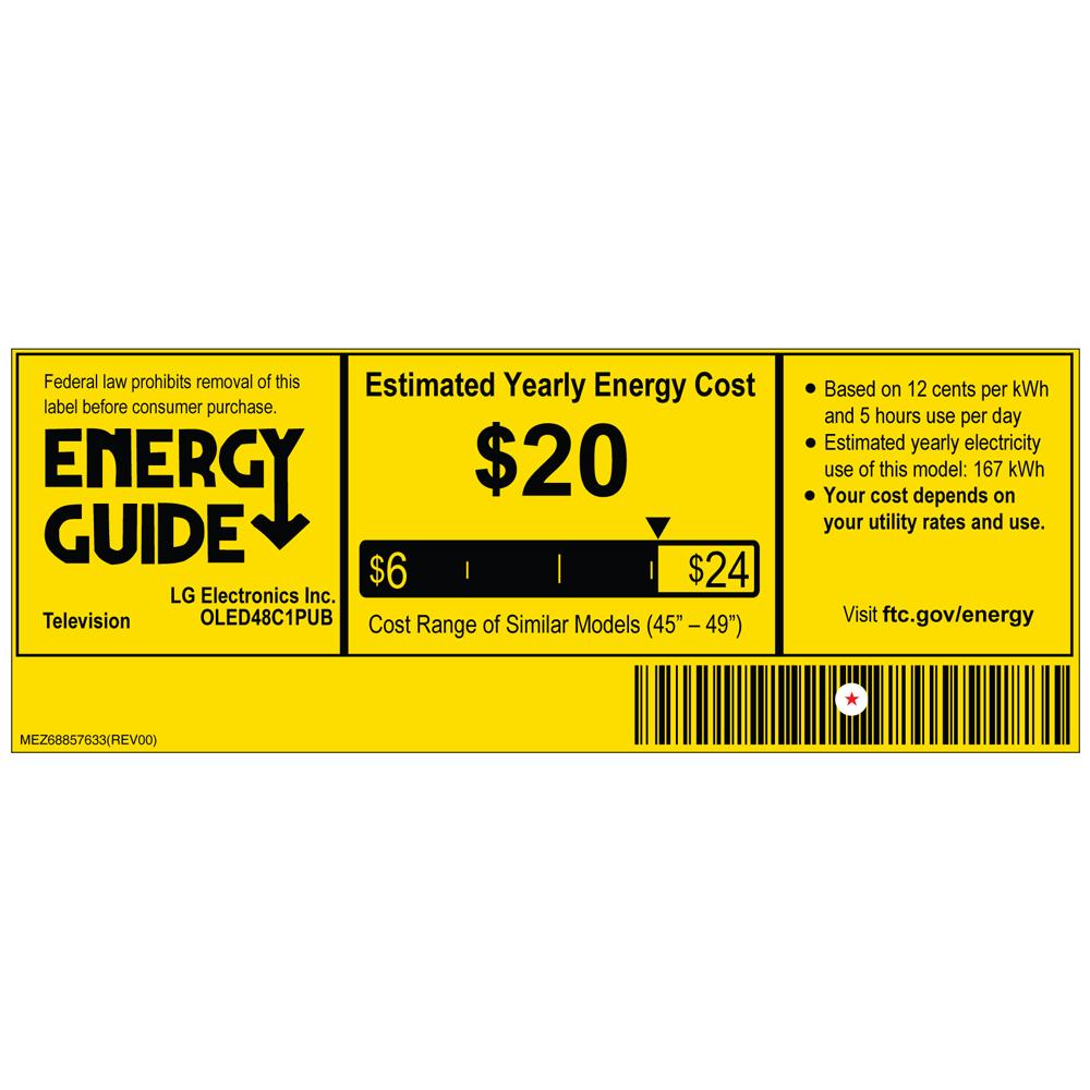 LG OLED48C1PUB 48 Inch 4K Smart OLED TV (2021 Model)