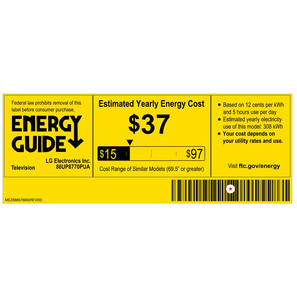 LG 86UP8770PUA 86 Inch AI ThinQ 4K UHD Smart TV (2021) with Deco Soundbar Bundle