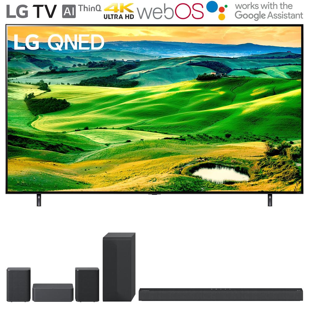 LG 86QNED80UQA 86" QNED Mini-LED Smart TV 2022 + LG S65Q Soundbar +Rear Speaker Kit