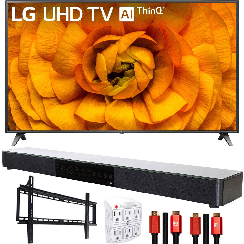 LG 86UN8570PUC 86" UHD 4K HDR AI Smart TV (2020) with Deco Gear Soundbar Bundle
