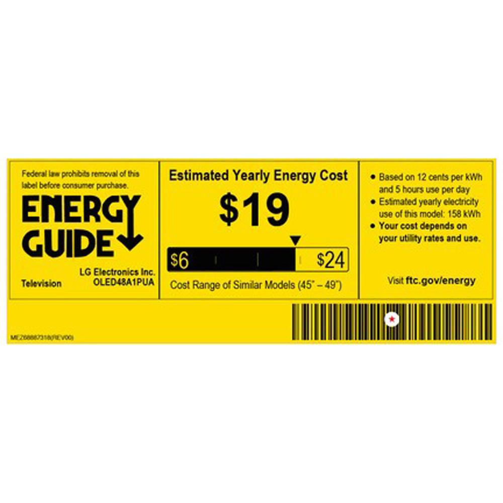 LG OLED48A1PUA 48 Inch A1 Series 4K HDR Smart TV