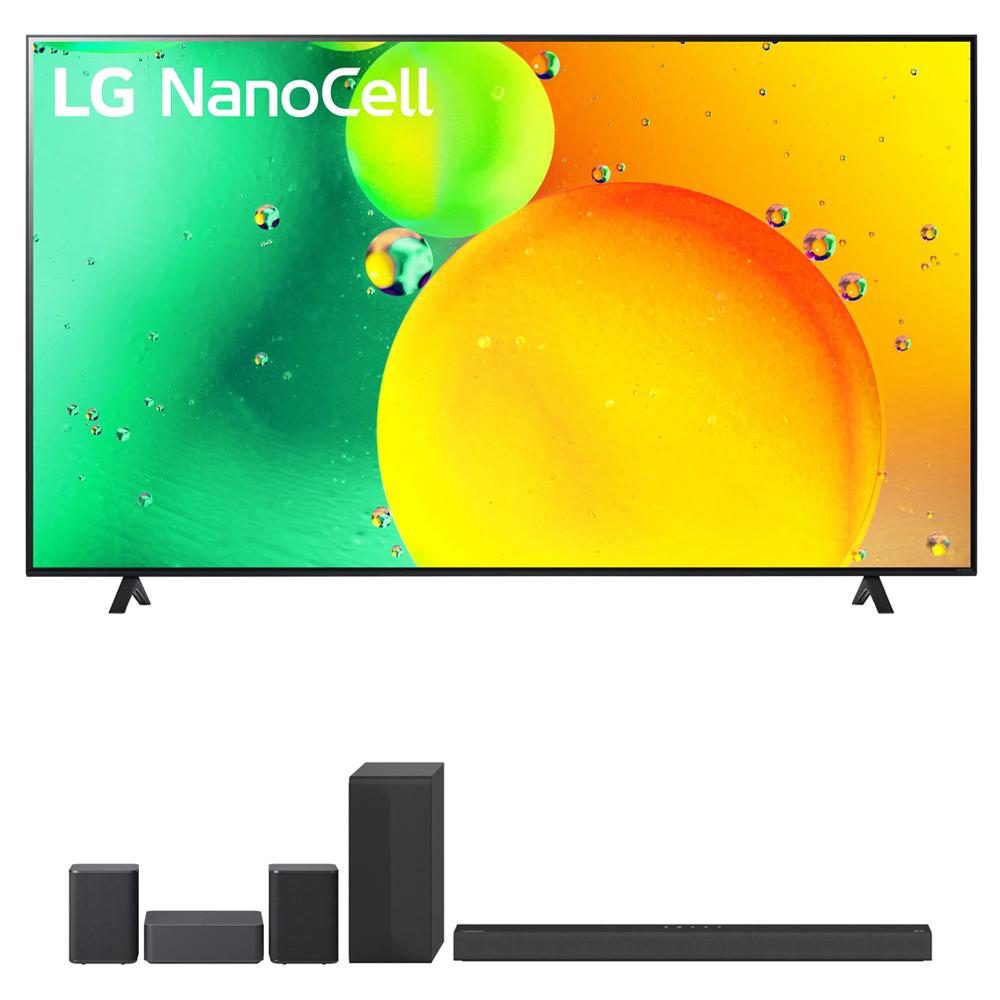 LG 86" HDR 4K UHD Smart NanoCell LED TV 2022 + LG S65Q Soundbar + Rear Speaker Kit