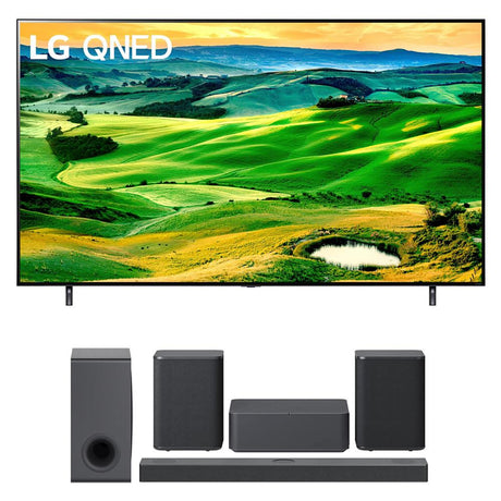 LG 86QNED80UQA 86" QNED Mini-LED Smart TV 2022 +LG S80QY Soundbar +Rear Speaker Kit